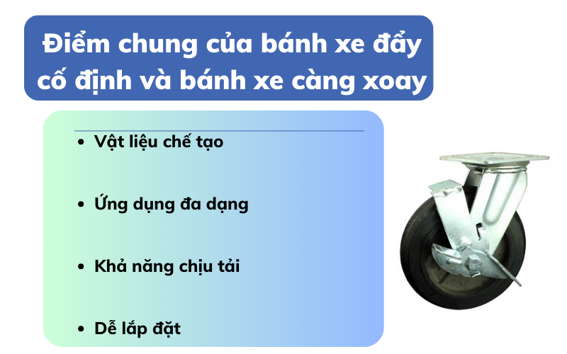 bánh xe đẩy cố định