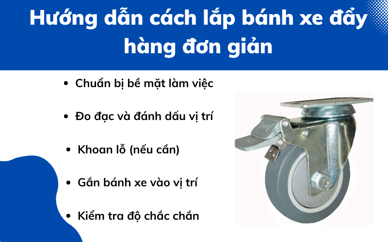 cách lắp bánh xe đẩy