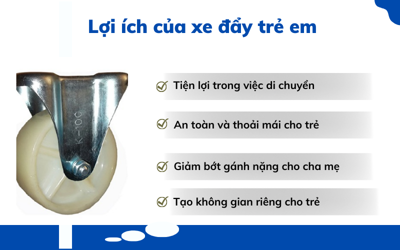 bánh xe đẩy trẻ em