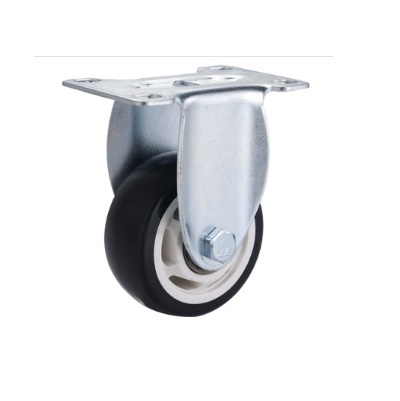 Bánh xe PVC thông hoa đen D100 dẫn hướng