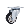 Bánh xe PVC thông hoa đen D75 xoay tròn