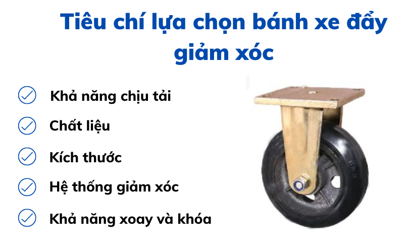 bánh xe đẩy giảm xóc